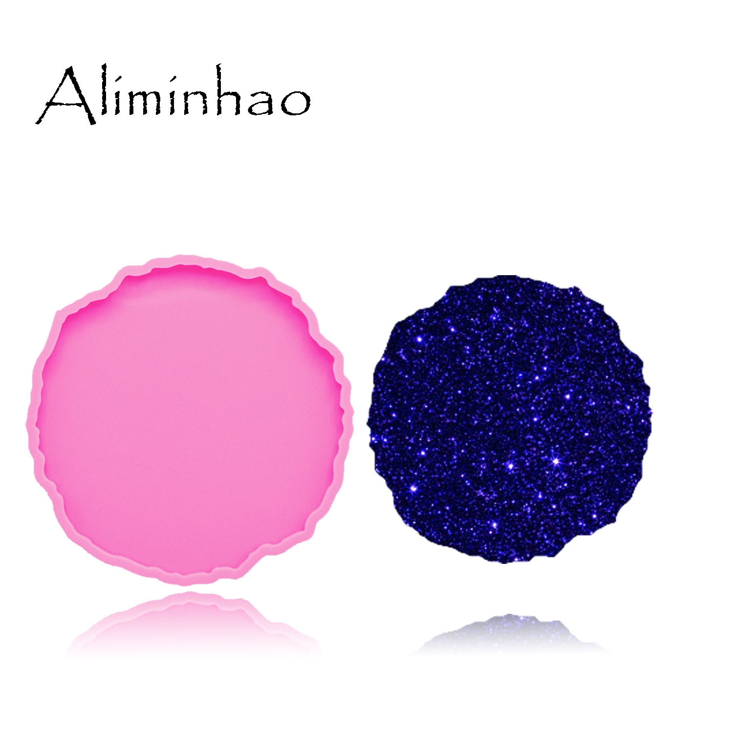 Geode Mold Silicone - DY0278 คุณภาพสูงรอบซิลิโคนแม่พิมพ์อีพ็อกซี่เรซินแม่พิมพ์ Coaster DIY Geode coasters