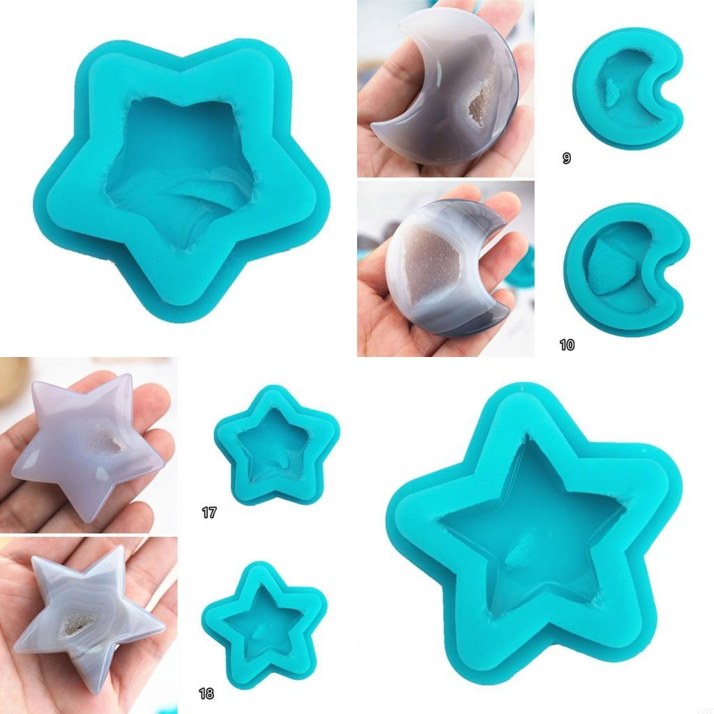 Geode Mold Silicone - อัญมณีซิลิโคนแม่พิมพ์ควอตซ์ Rock Cluster แม่พิมพ์คริสตัลอีพ็อกซี่เรซินแม่พิมพ์