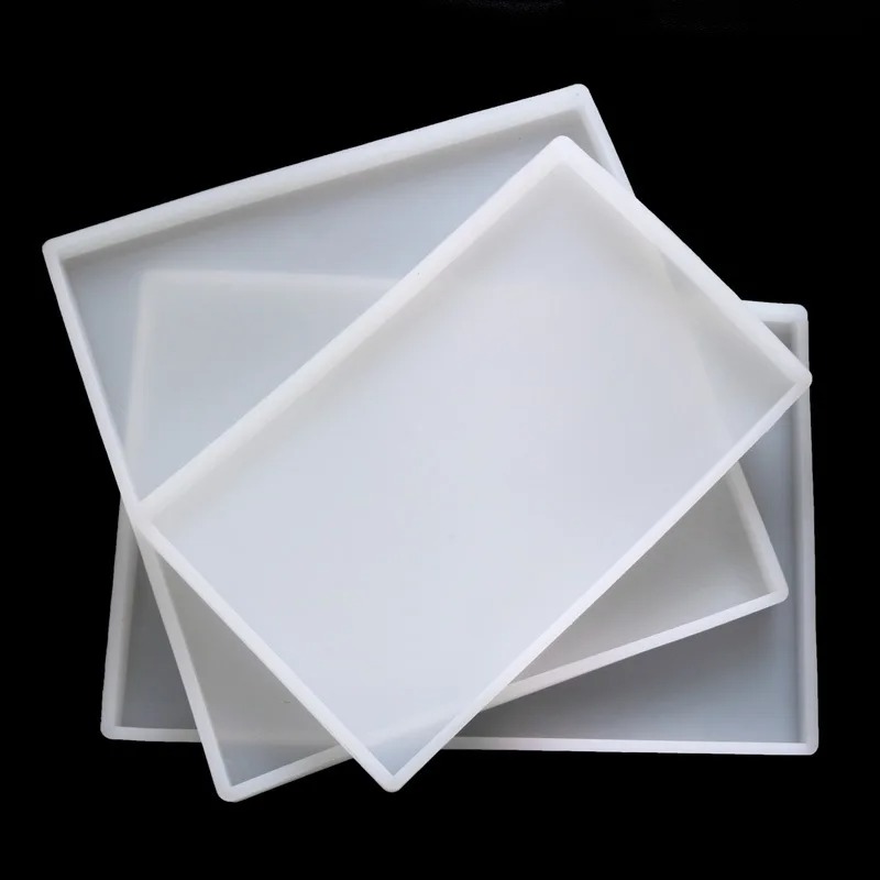 Silicone Mold Tray - แม่พิมพ์ซิลิโคนเรซิ่น, แม่พิมพ์ถาดเรซิ่นที่ทนทาน, ชุดแม่พิมพ์ซิลิโคนรองแก้ว 3 ชิ้น, ใช้สำหรับกระบวนการผลิตเรซิ่น,