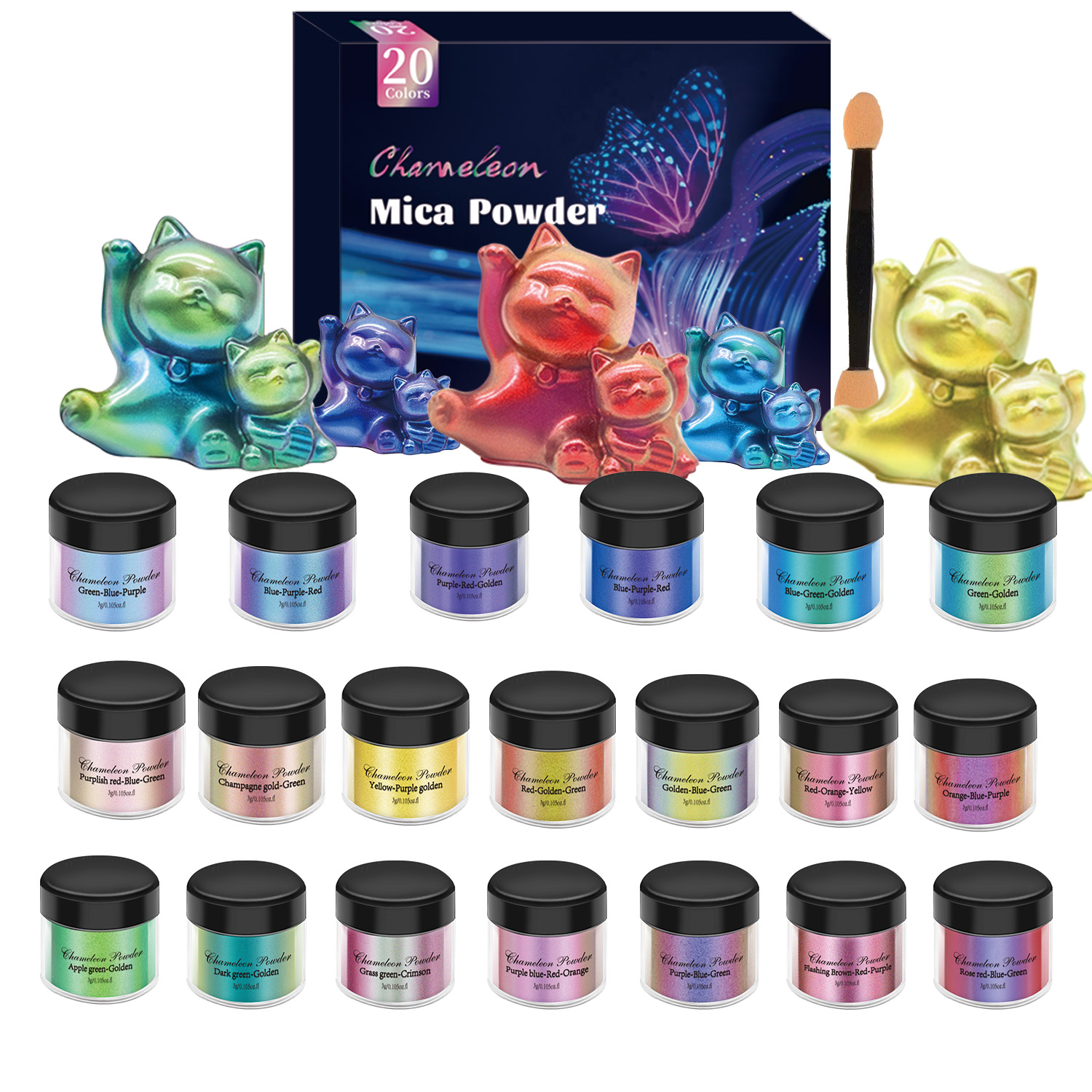 ชุดผงสีมุกเปลี่ยนสี 10/20 ชิ้น - Resin Jewelry Kit บทวิจารณ์และราคา