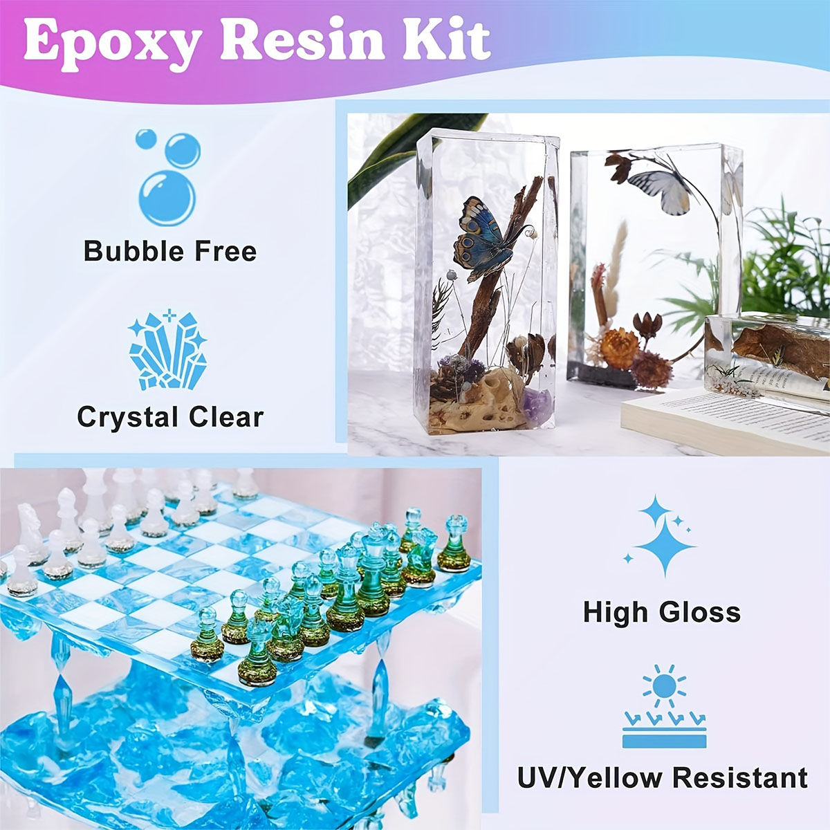 125 ml/250 ml Crystal Clear หล - Resin Jewelry Kit บทวิจารณ์และราคา