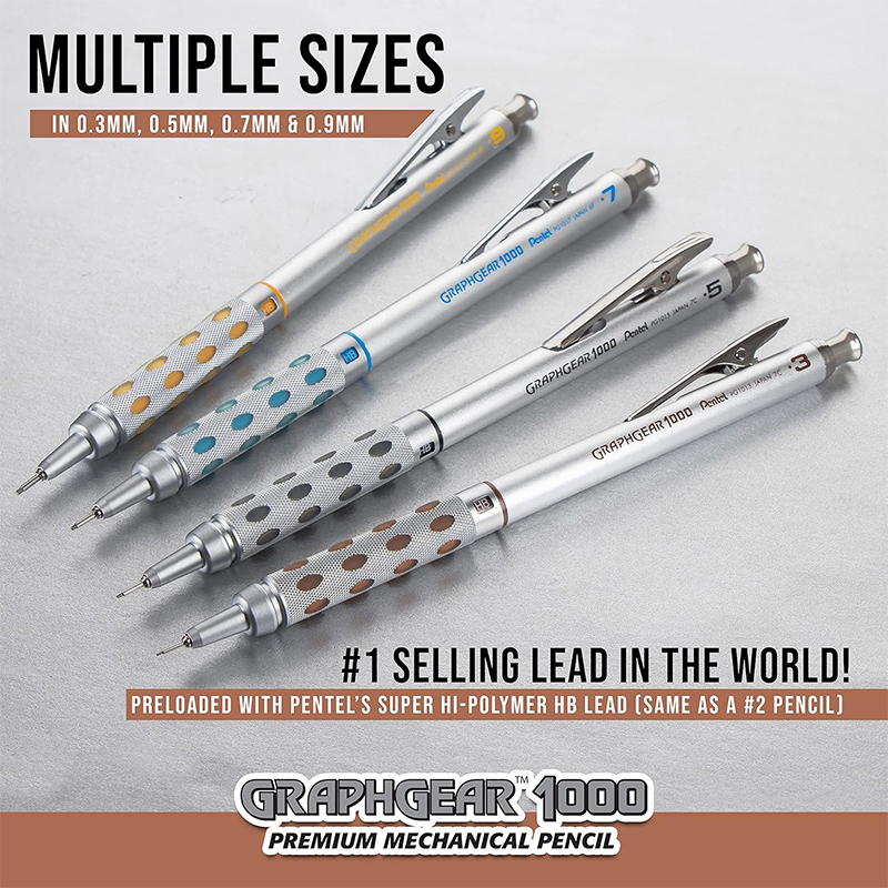 ญี่ปุ่น Pentel ดินสอ GraphGear - Pentel Pen Energel บทวิจารณ์และราคา