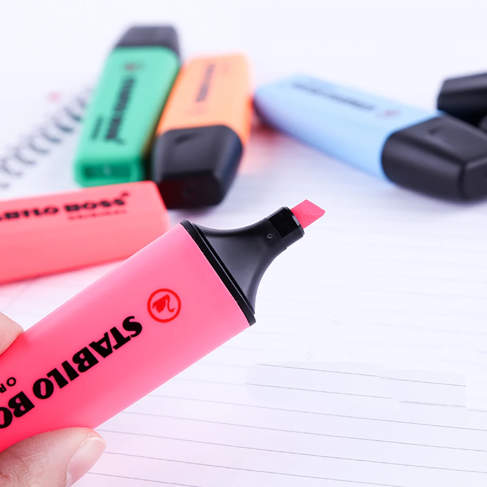 ปากกาไฮไลท์เตอร์ STABILO 5/9/1 - Stabilo Marker Boss บทวิจารณ์และราคา