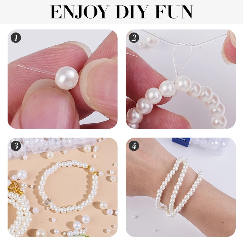 ชุดลูกปัดเรซิ่นมุกเทียม 800 ชิ - Resin Jewelry Kit บทวิจารณ์และราคา