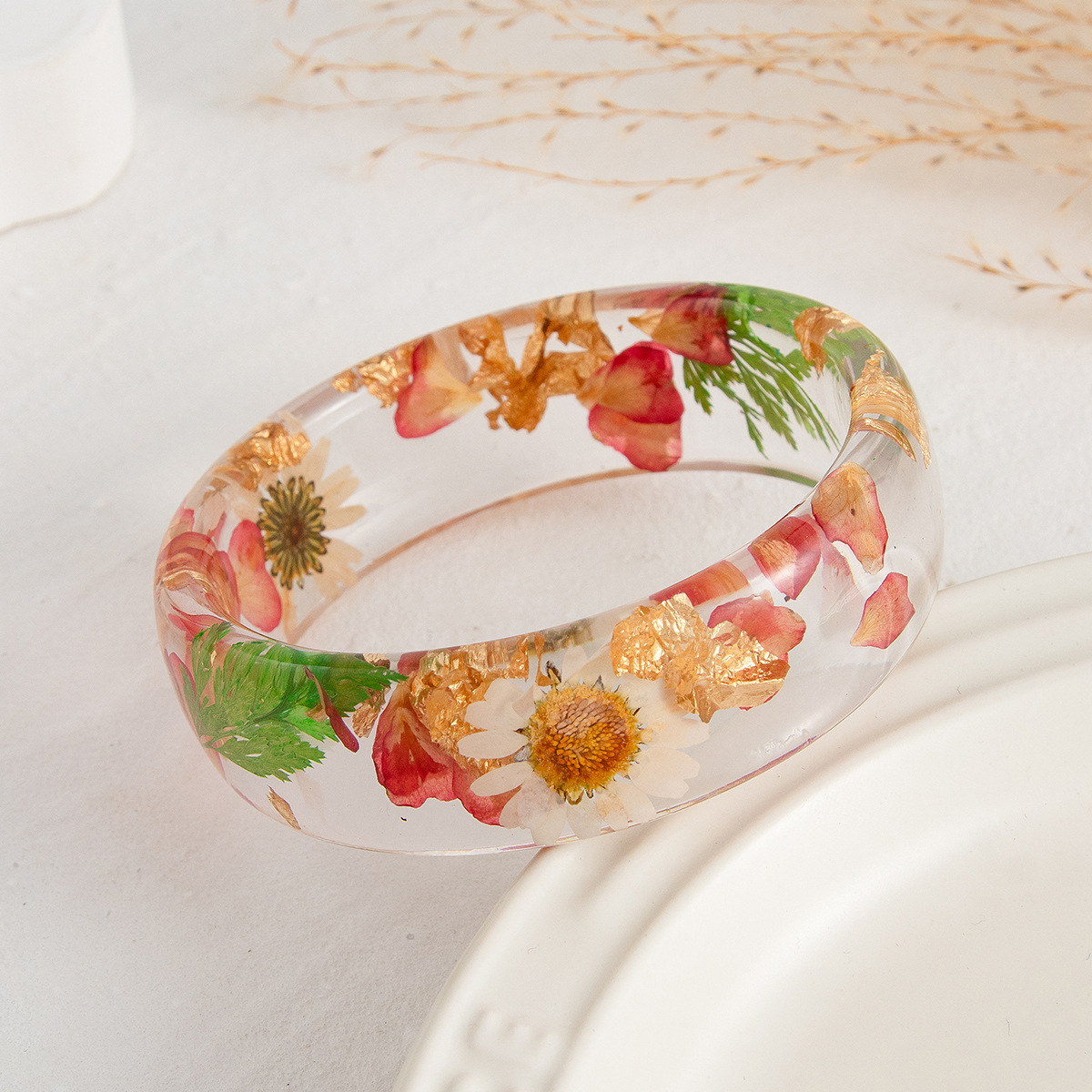 Vintage ดอกไม้อะคริลิคใสกว้างก - Dried Flower Bulk บทวิจารณ์และราคา