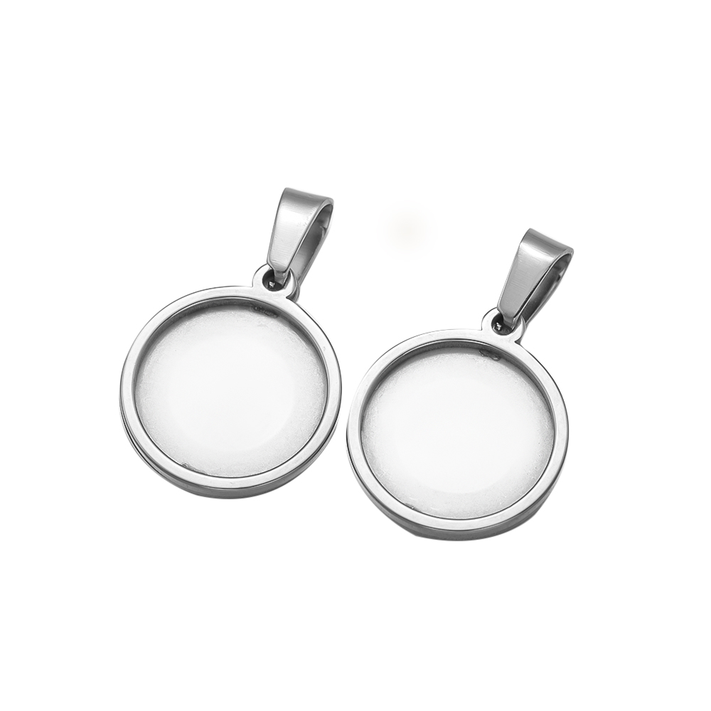 5ชิ้น/ล็อตสแตนเลสทรงกลม Caboch - Bezels Set Pendant บทวิจารณ์และราคา