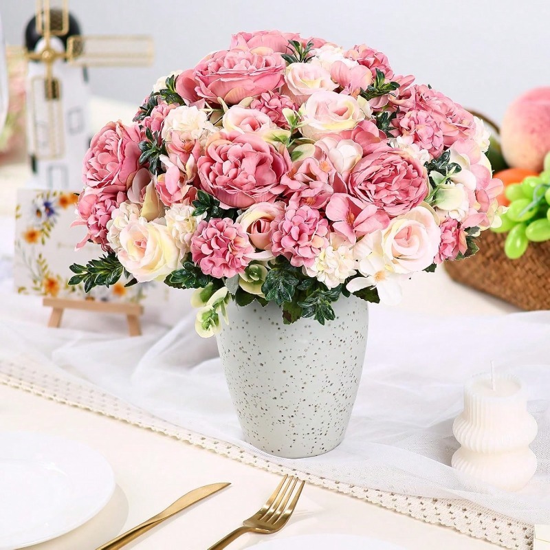 ช่อดอกกุหลาบผ้าไหมเทียมขนาด 32 - Dried Flower Bulk บทวิจารณ์และราคา