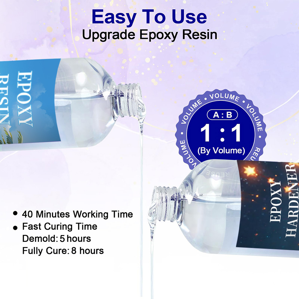 อัตราส่วน 1:1 ความโปร่งใสสูงอี - Epoxy Uv Resin Kit บทวิจารณ์และราคา